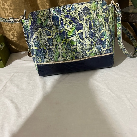 Brahmin Blue and Green Crossbody Bag - Picture 2 of 8